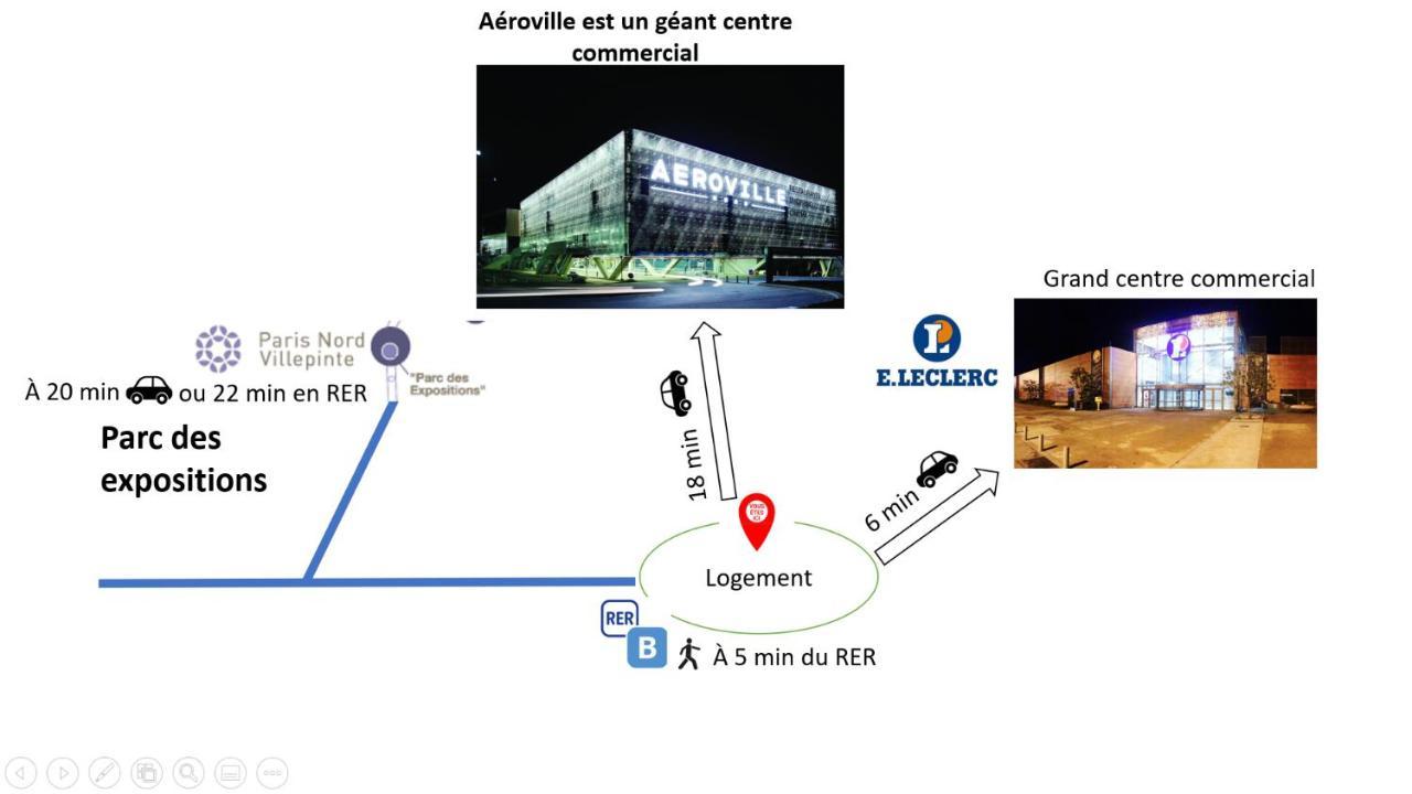 A 5Mn De La Gare Entre Paris, Disneyland & Asterix Villeparisis Exteriér fotografie